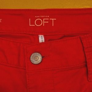 Ann Taylor Loft Red Corduroy Jeans
